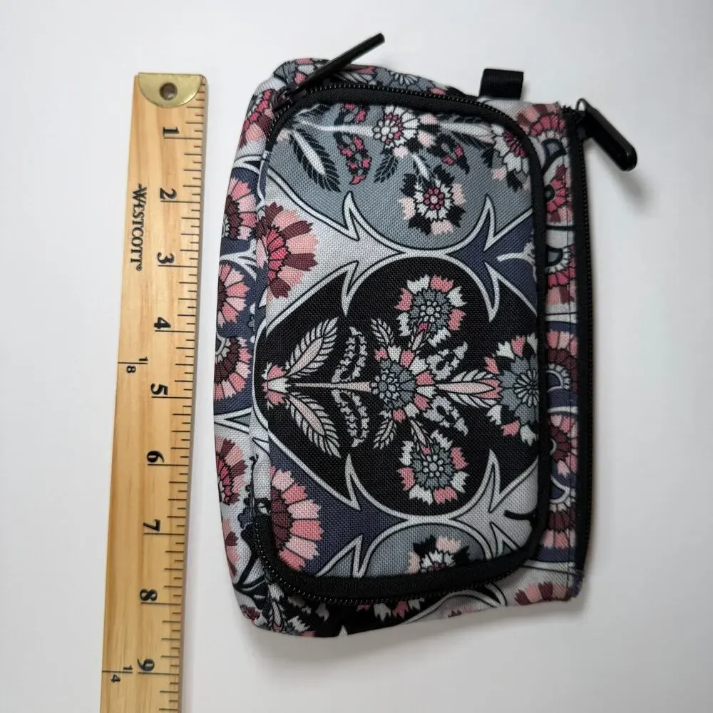 Vera Bradley Ornate Blooms Print Medium Iconic Blush & Brush Makeup Case